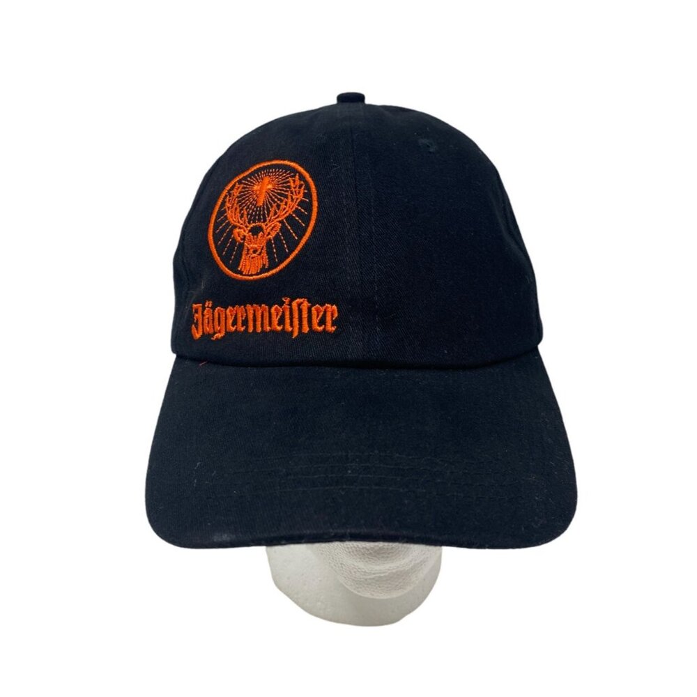 Jagermeister Embroidered Orange & Black Adjustable Hat Cap‎ 100% Cotton Unisex